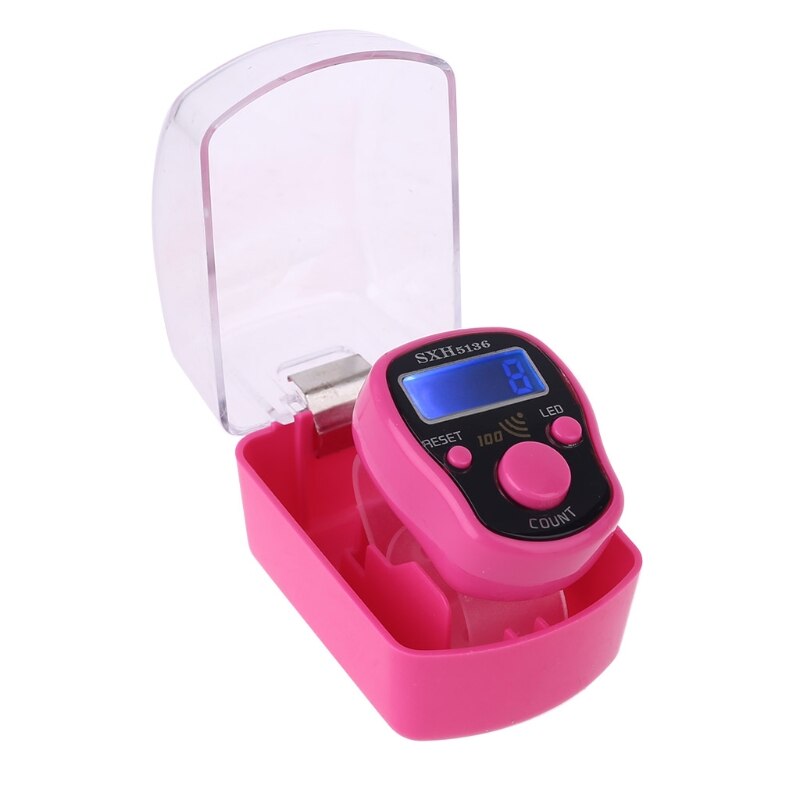 Portable Wrist Digital Electronic Counter with LED Light and Sound Finger supports reset Tool: PK