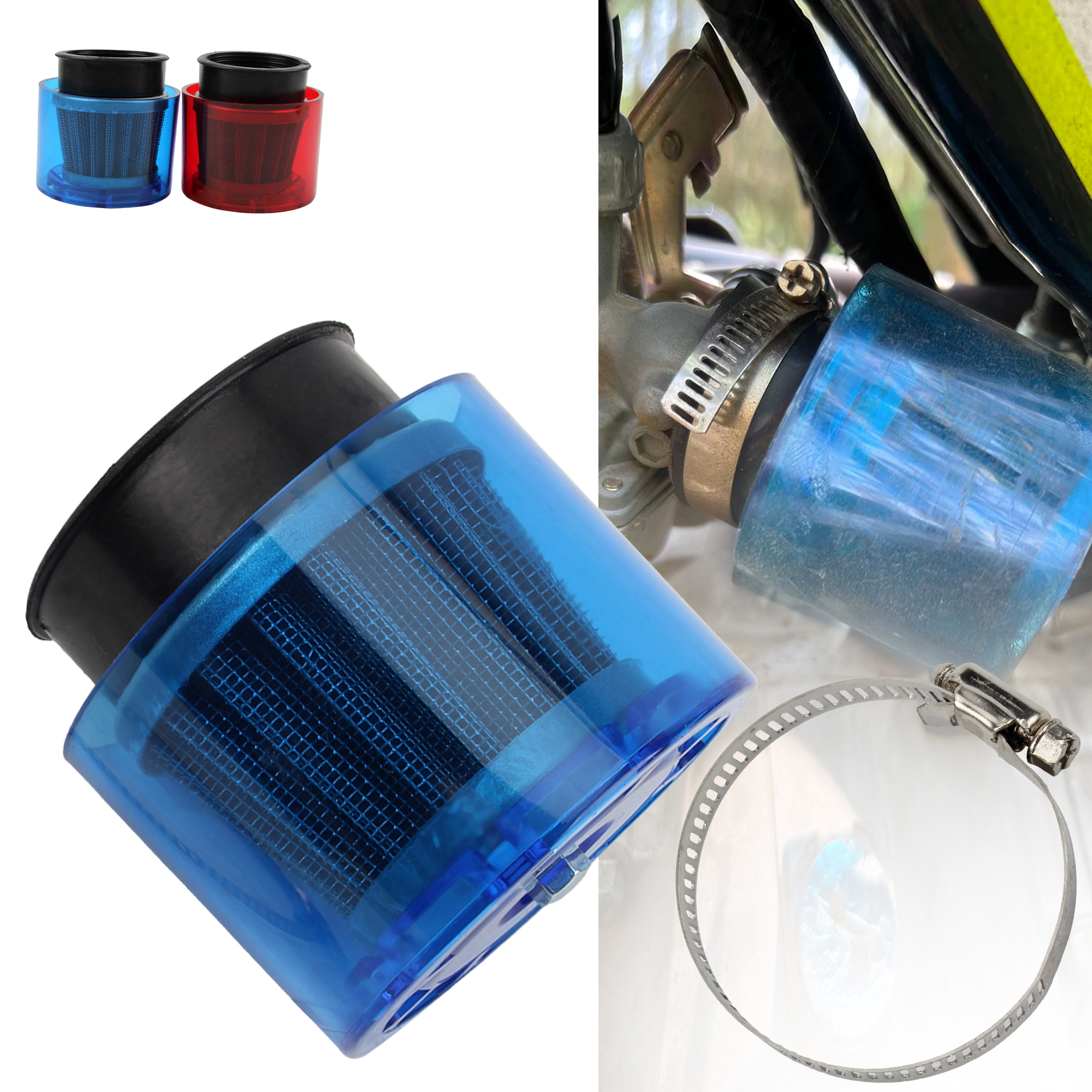 28/32/35/38/42/47mm Motocross motocicleta deporte filtro de aire alto flujo para 50 125 150 250 Pit Dirt Bike accesorios universales