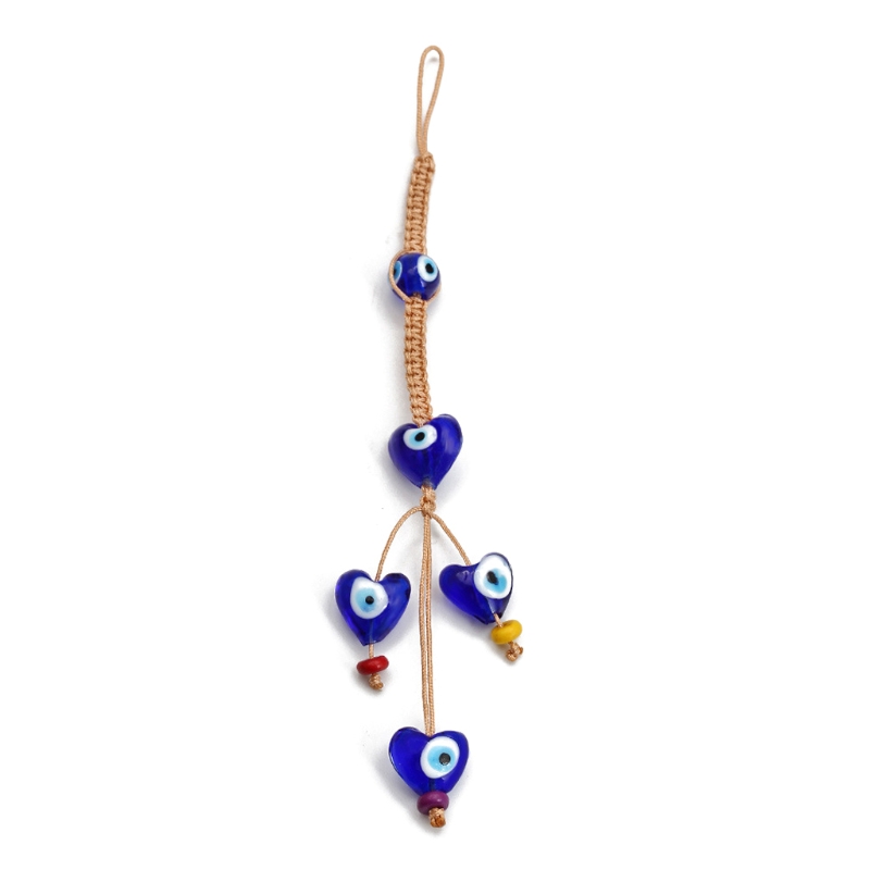 Turkish Blue Evil Eye Amulets Wall Protection Water Droplet Hanging Lucky Pendant Wind Chimes Garden Home Decorations Ornament: 14
