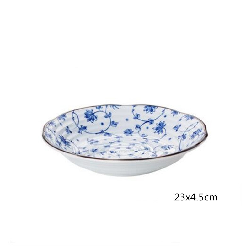 1 pcsjaponais petit déjeuner assiette nourriture fruits dessert assiette snack plateau cuisine boîte de rangement japonais en céramique bol soupe bol ensemble de couverts: c