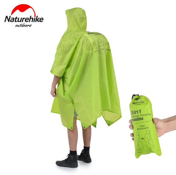 Naturehike NH drei-in-eins draussen regenmantel multifunktionale draussen regen Poncho zelt boden tuch Pergola baldachin