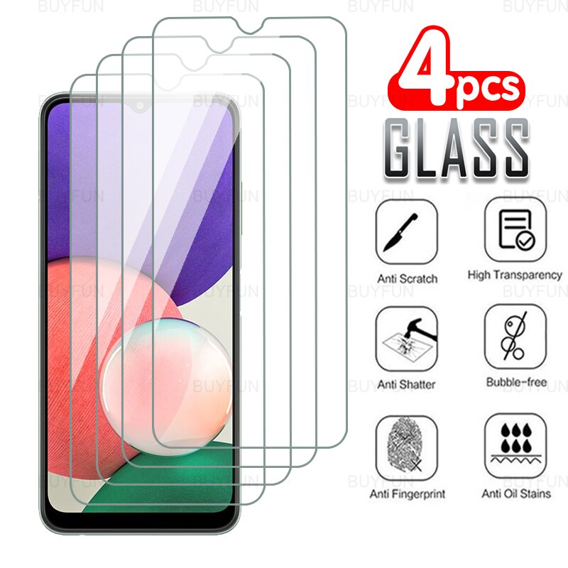 4 Stuks Volledige Cover Beschermende Glas Film Voor Samsung Galaxy A22 5G Gehard Glas Screen Protector Voor Samsung Samsun een 22 22A A22