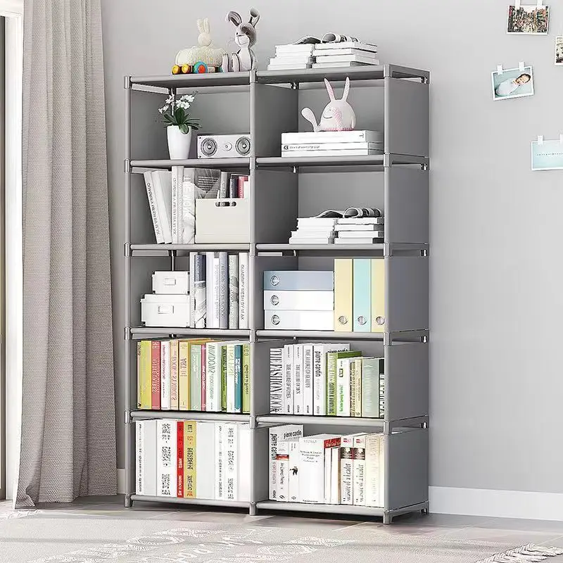 Estantería sencilla, estantería de fácil montaje, se puede mover, estante para desechos para niños, muebles para el hogar, estante para libros, soportes para taquillas de almacenamiento
