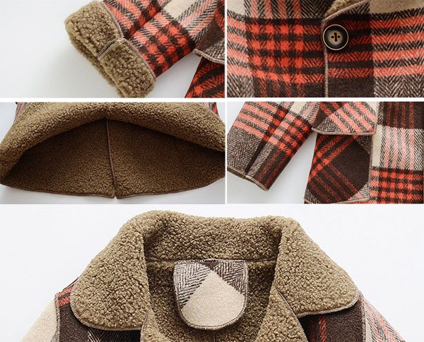 Kinderkleding Jongen Wollen Zware Jas