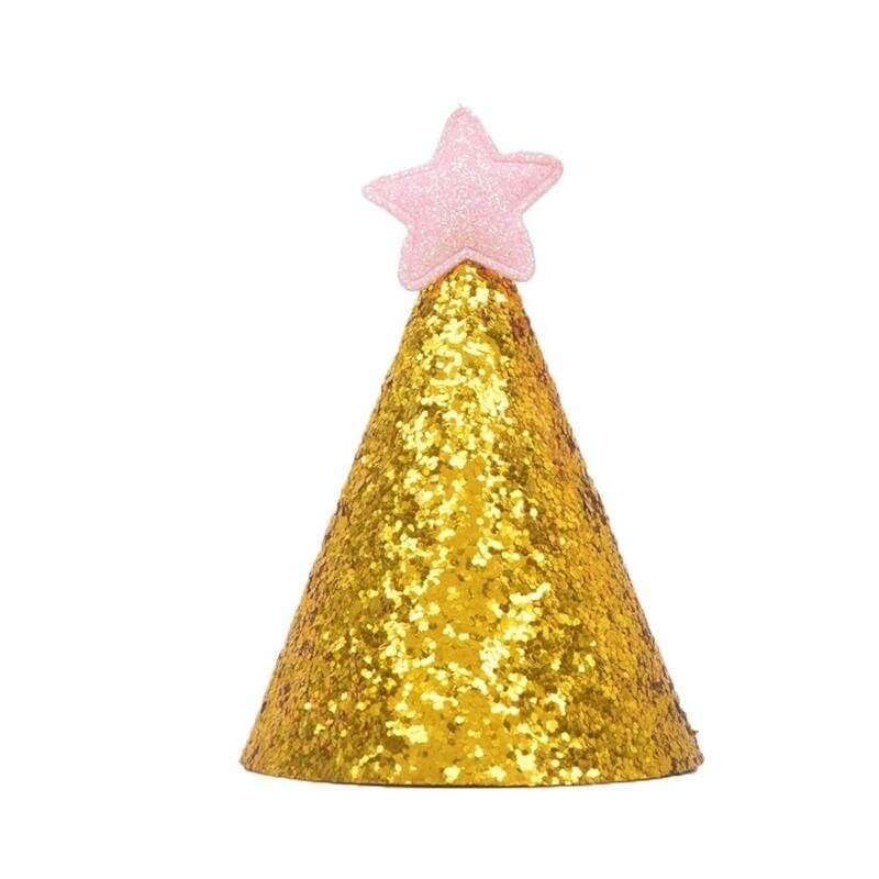 Glitter Cloth Glitter Party Hat Crown Hat 1pc Birthday Party Hat Glitter Hat For 2 3 Year Old Baby Boy Girl Birthday Party
