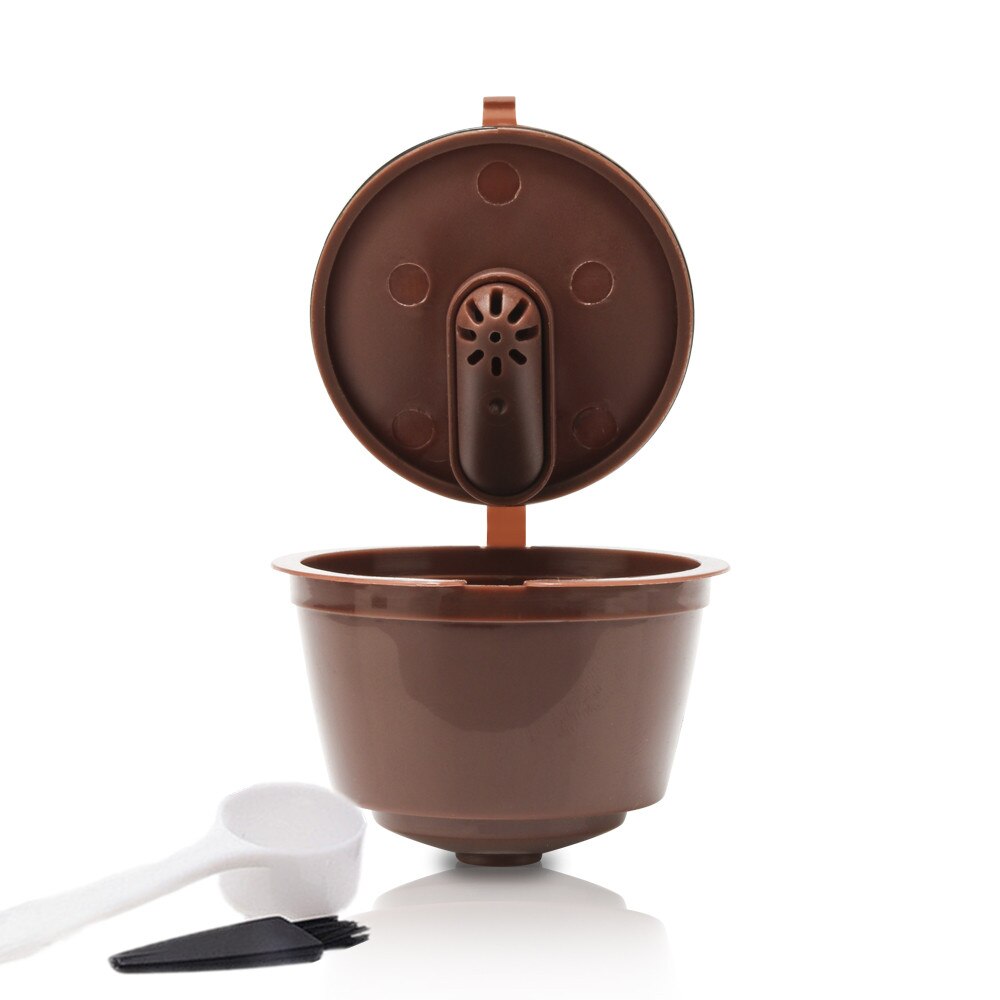 3rd återanvändbara dolce gusto kaffekapslar för kaffe dolcegusto nescafe-maskin återanvändbara dulce gusto kaffefilter: 1 st brun