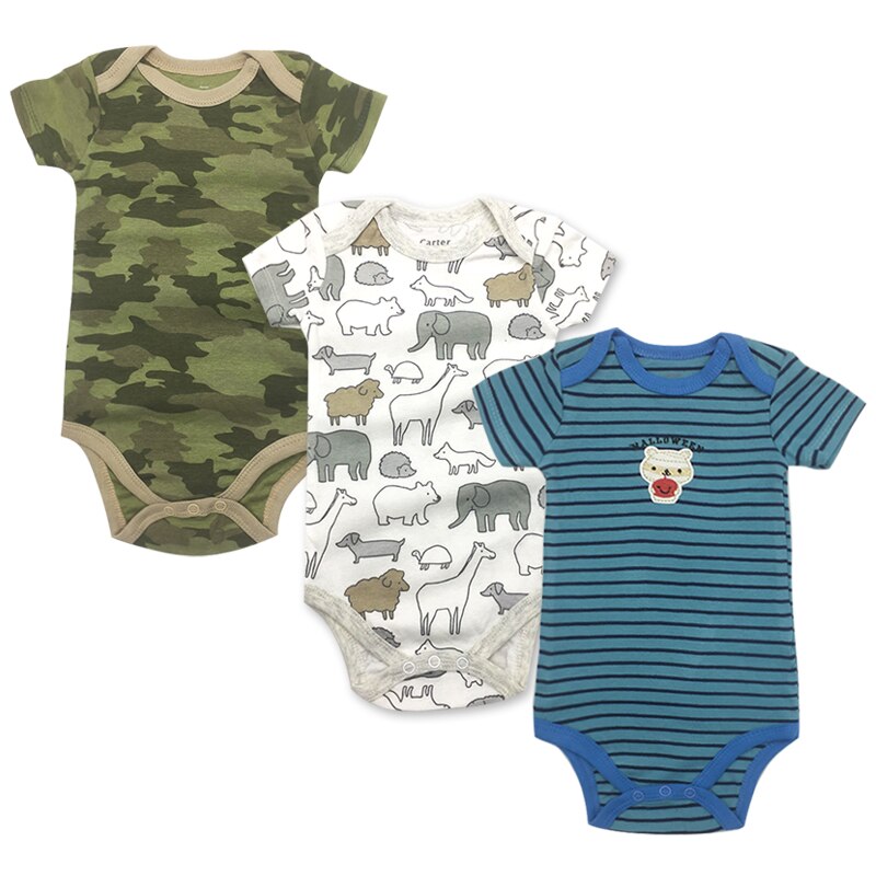 Vêtements à manches courtes pour bébés garçons, 3 paquets aléatoires, vêtements pour bébés de 3 6 9 12 18 24 mois