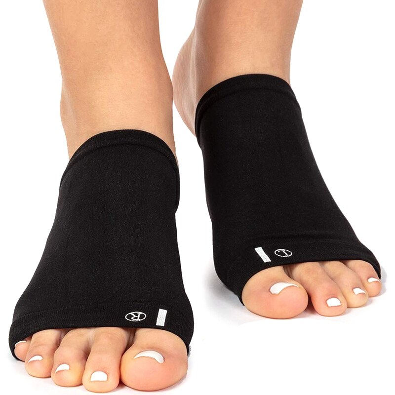 Arch Support Brace for Flat Feet 2-Pairs Plantar Fasciitis Support Brace - Compression Arch Sleeves Sock for Men & Women - Foot: Default Title