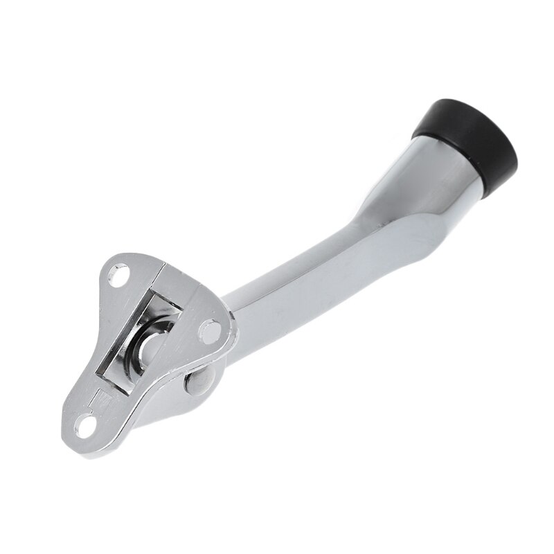 Kick down suporte de porta de liga de zinco, alavanca de porta, atlas, cromado, escritório, rolha de borracha, portas, estilo kick down, dropshipping