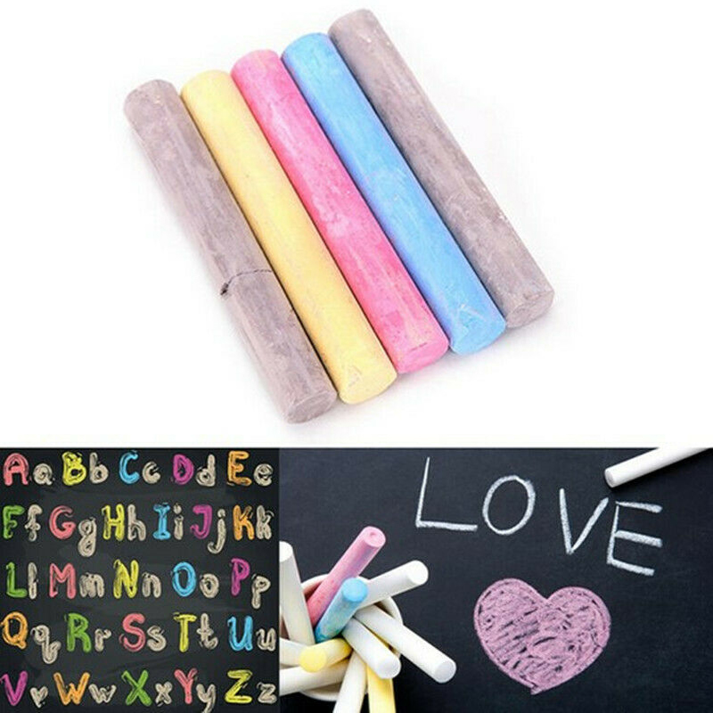 20pcs/set Coloured Chalk Jumbo Sidewalk Chalk Sticks Playground Giant Chalks School Stationery Painting Supplies