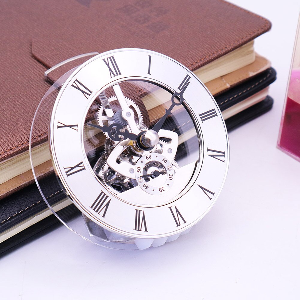 Retro Gear Wall Clock Movement Round Decorative Table Clock Metal Perspective Movement Wall Clock Accessories PW