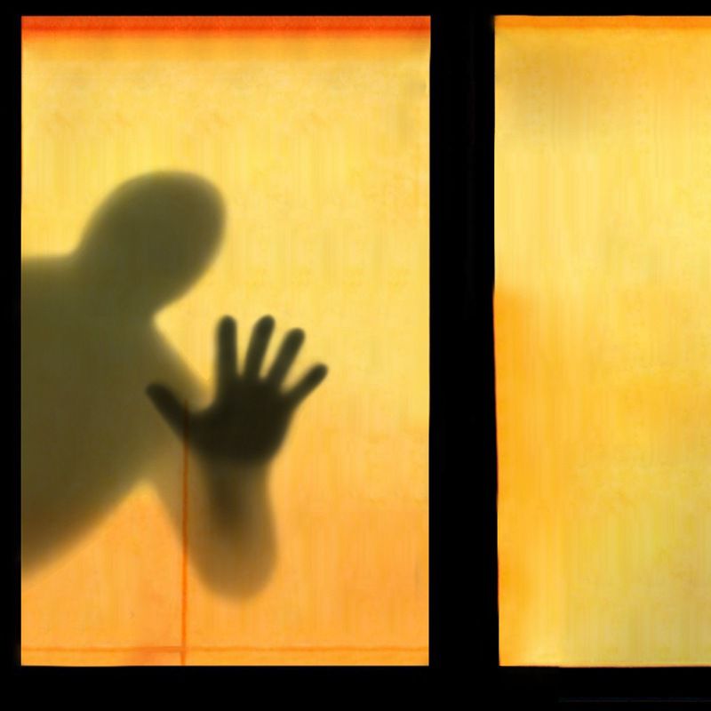 Halloween Horror Shadow Glass Stickers Bathroom Door Stickers Self-adhesive Paper Window Wall Sticker Decoration