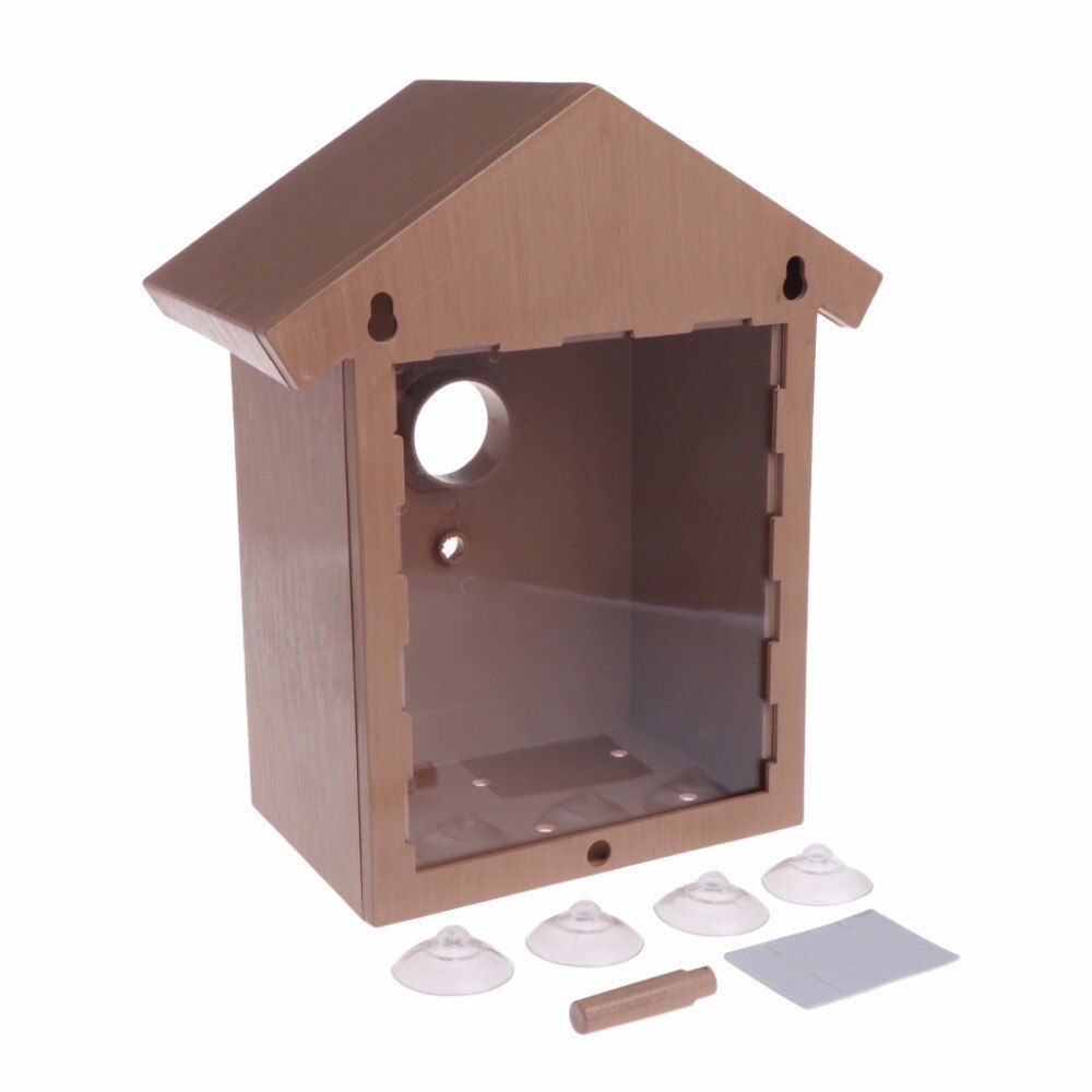 Casa para pájaros golondrinas, nido artesanal, decoración para el hogar, caja para cacatúas de cría al aire libre, techo de , suministros para aves, C42