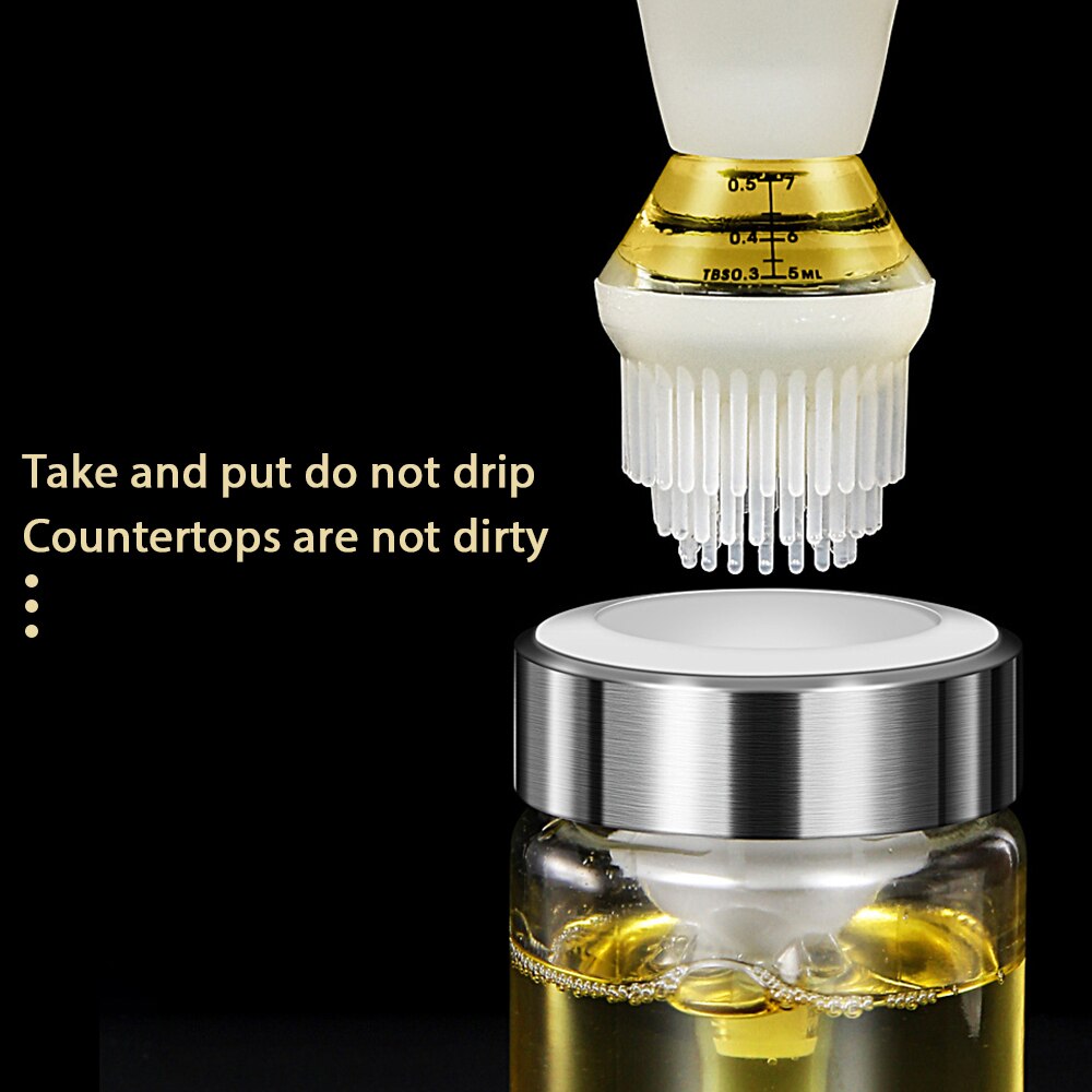 135ml Silicone Oil Brush Bottle Barbecue Grill Oil Brush Baking Pastry Steak Liquid Dropper Bottle Dispenser Kitchen Accessories