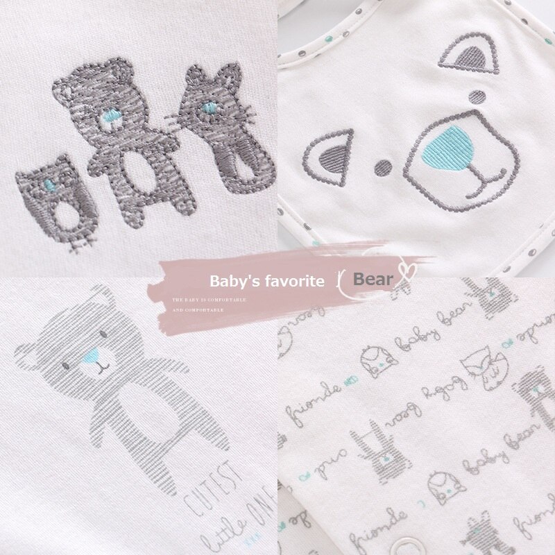 Vlinder, ropa para bebé recién nacido, ropa para bebé (niño o niña), pijamas para recién nacidos, ropa, Bodi, gorro, guantes, pantalones de parte superior con babero, conjunto de 8 uds, 0-12M