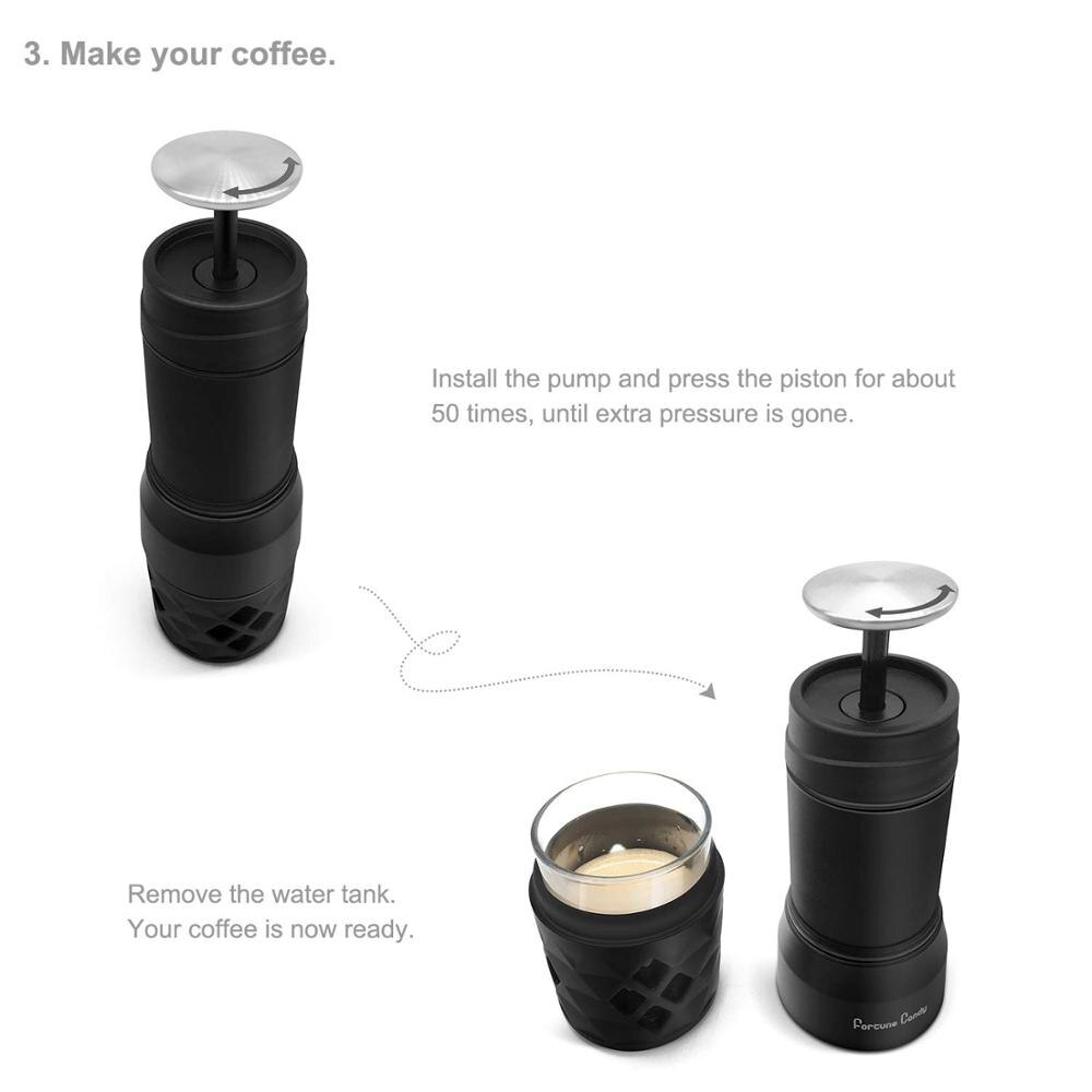 Manuel kaffemaskine håndtryk bærbare kapsler kaffemaskine til nespresso kapsler & malet kaffe， mini espressomaskine