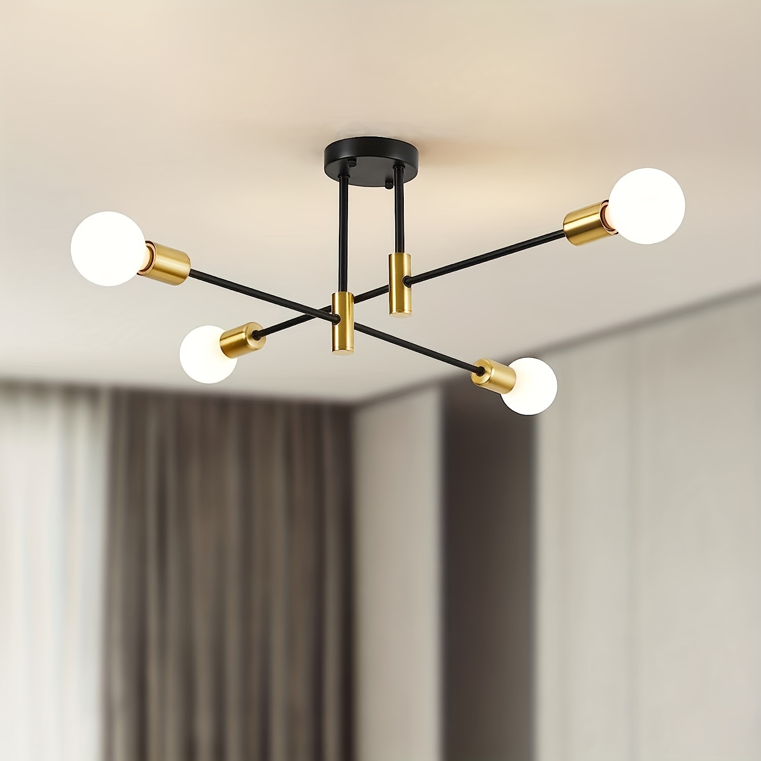 Moderne industriële hanglamp, zonder lamp, voor woonkamer, eetkamer, slaapkamer, keuken, café, zwarte led-verlichting voor kamer
