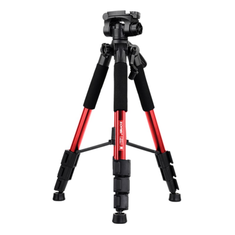 ZOMEI Q111 Professionelle Aluminium Stativ Tragbare Leichte Kamera Stativ mit Pfanne Kopf für Smartphone SLR DSLR Digital Kamera: rot