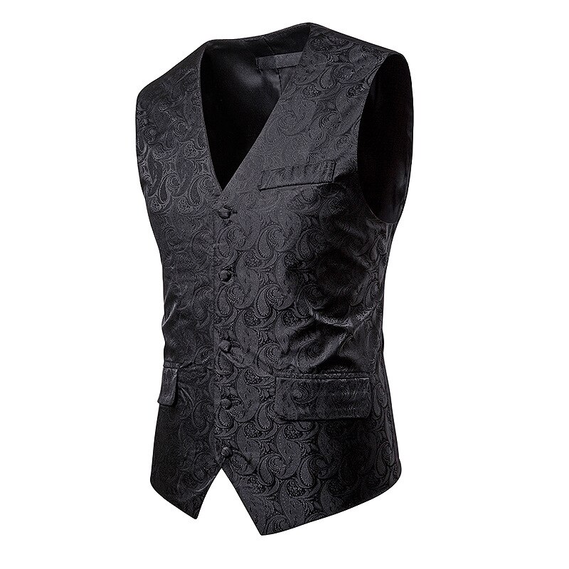 Heren klassiek paisley bloemen pak vest enkelrijs jurk gilet heren feest banket smoking chaleco hombre gilet homme