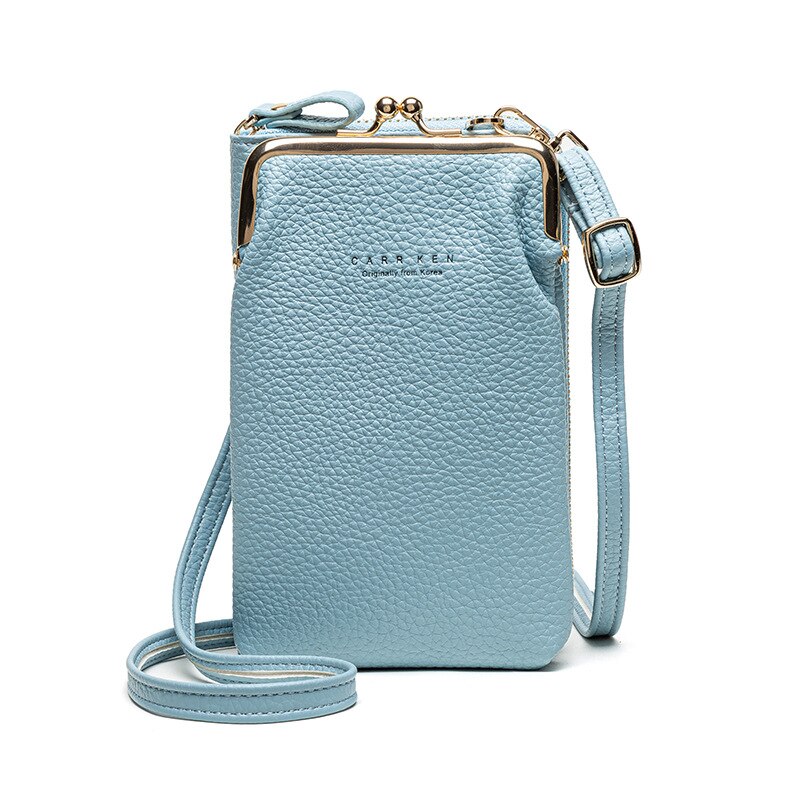 Mode Kleine Crossbody Tassen Vrouwen Mini Pu Lederen Schoudertas Messenger Bag Voor Meisjes Dames Telefoon Purse Card Pocket: Blue