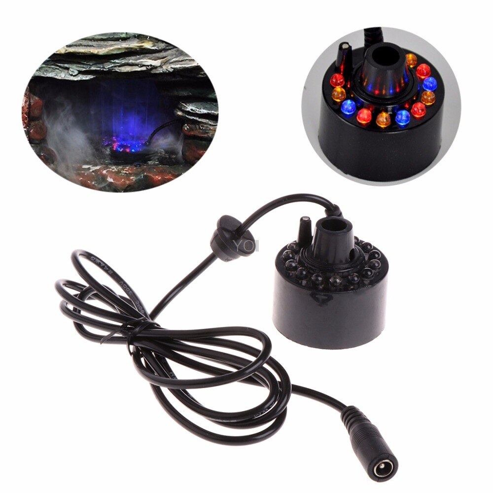 12 Led Ultrasone Mist Maker Fogger Water Fountain Vijver Indoor Outdoor Aquarium Aquarium Benodigdheden