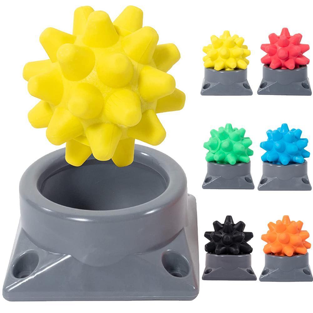 Spiky Massage Bal Roller Yoga Voet Hand Voet Massager Therapie Acupunctuurpunt Met Base Draagbare Body Ontspannen Spier Rumble