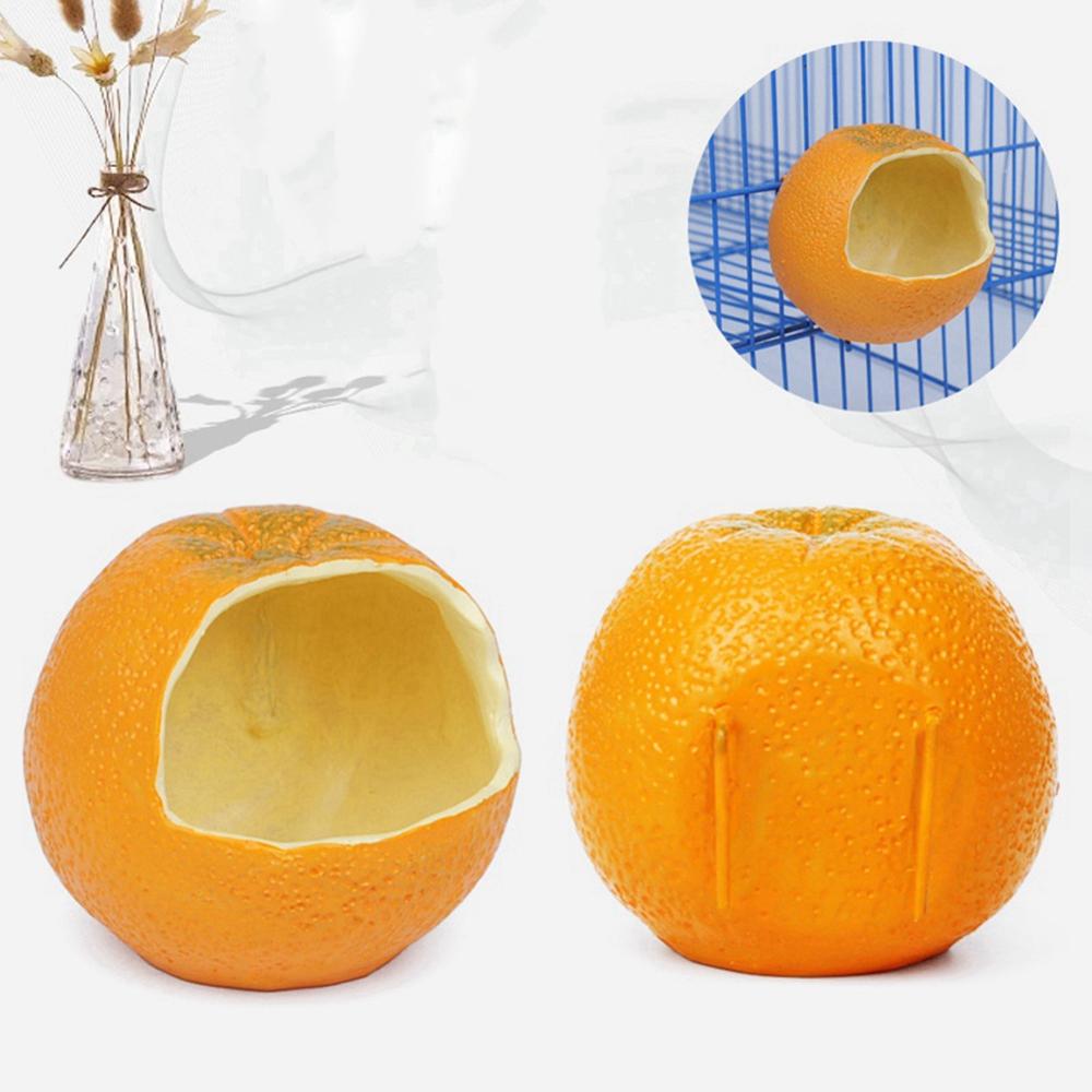 1 Pc Leuke Vogel Papegaai Feeder Kooi Vogel Opknoping Feeder Oranje Vormige Papegaai Voeden Kom Vogel Voeden Tool Voor Kooi