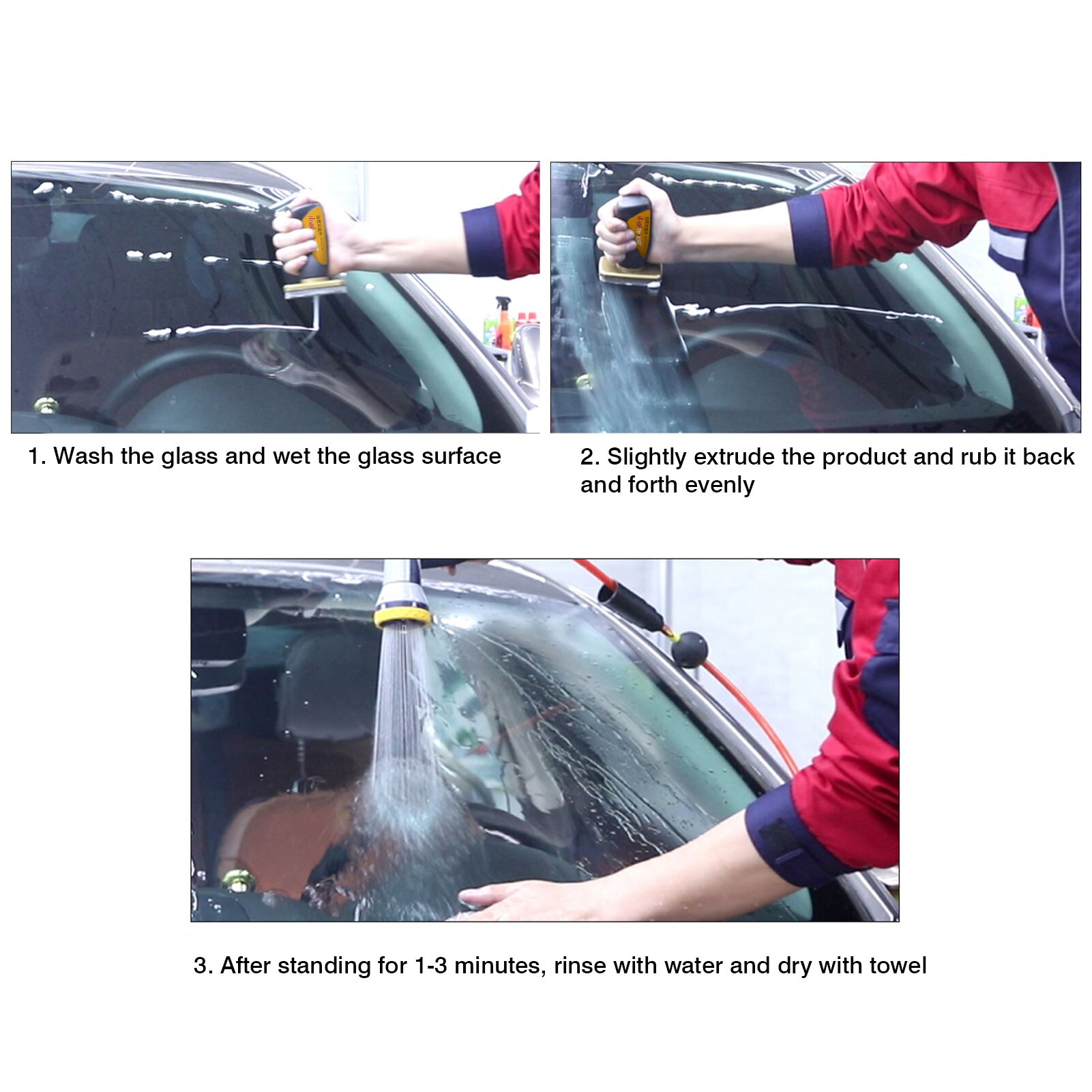 Agente de cristal para coche a prueba de lluvia, 100ml, agente de cristal para vehículo, impermeable, antivaho, repelente al agua, limpiadores de vidrio