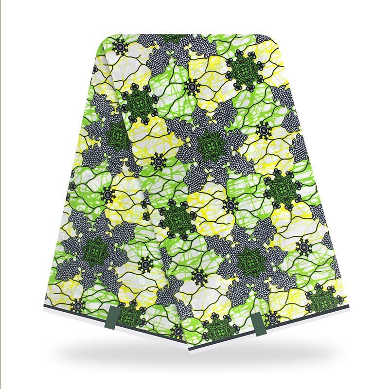 Ankara African Wax Print Fabric Real Veritable Wax 100% Cotton 6 Yards Diy Sewing Nigerian Fabric for Wedding Dress Y1117-14: As picture 9