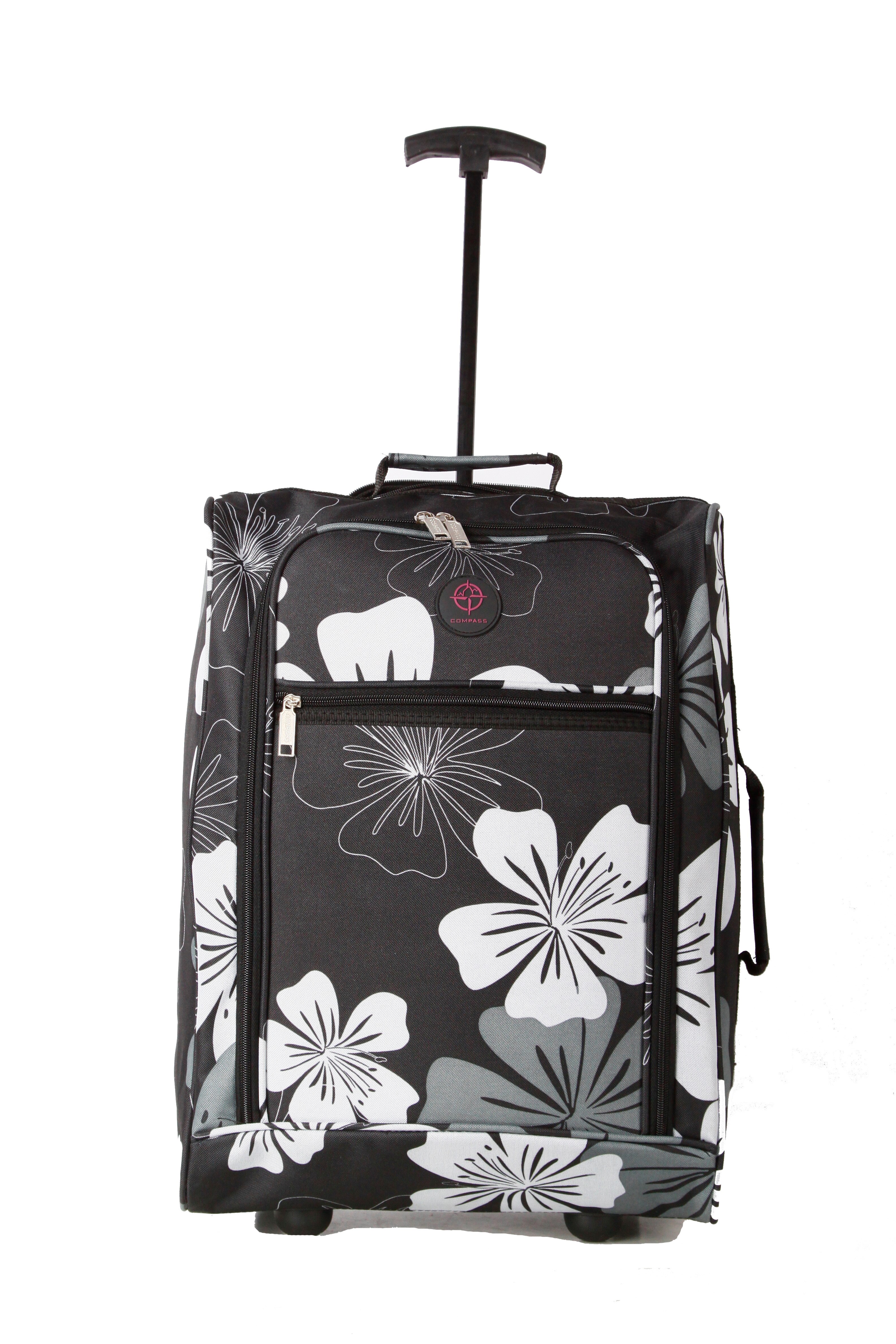 Trolley Wielen Draagtas Rollende Koffer Reizen Plunjezak Met Wielen Handbagage Koffer: White Flower