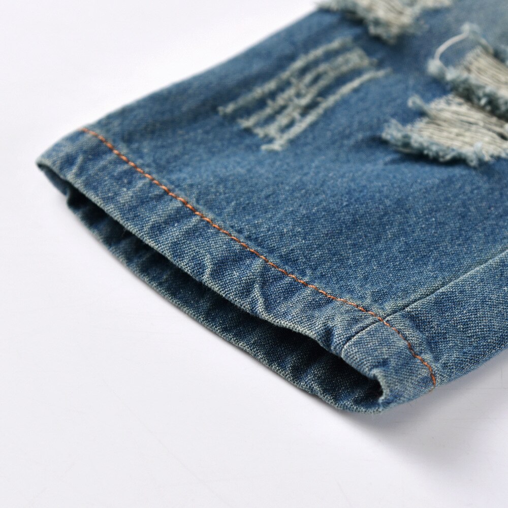 Niños rasgados Jeans Primavera Verano otoño adolescentes Pantalones Casual niños roto agujero Jeans 2-7 años