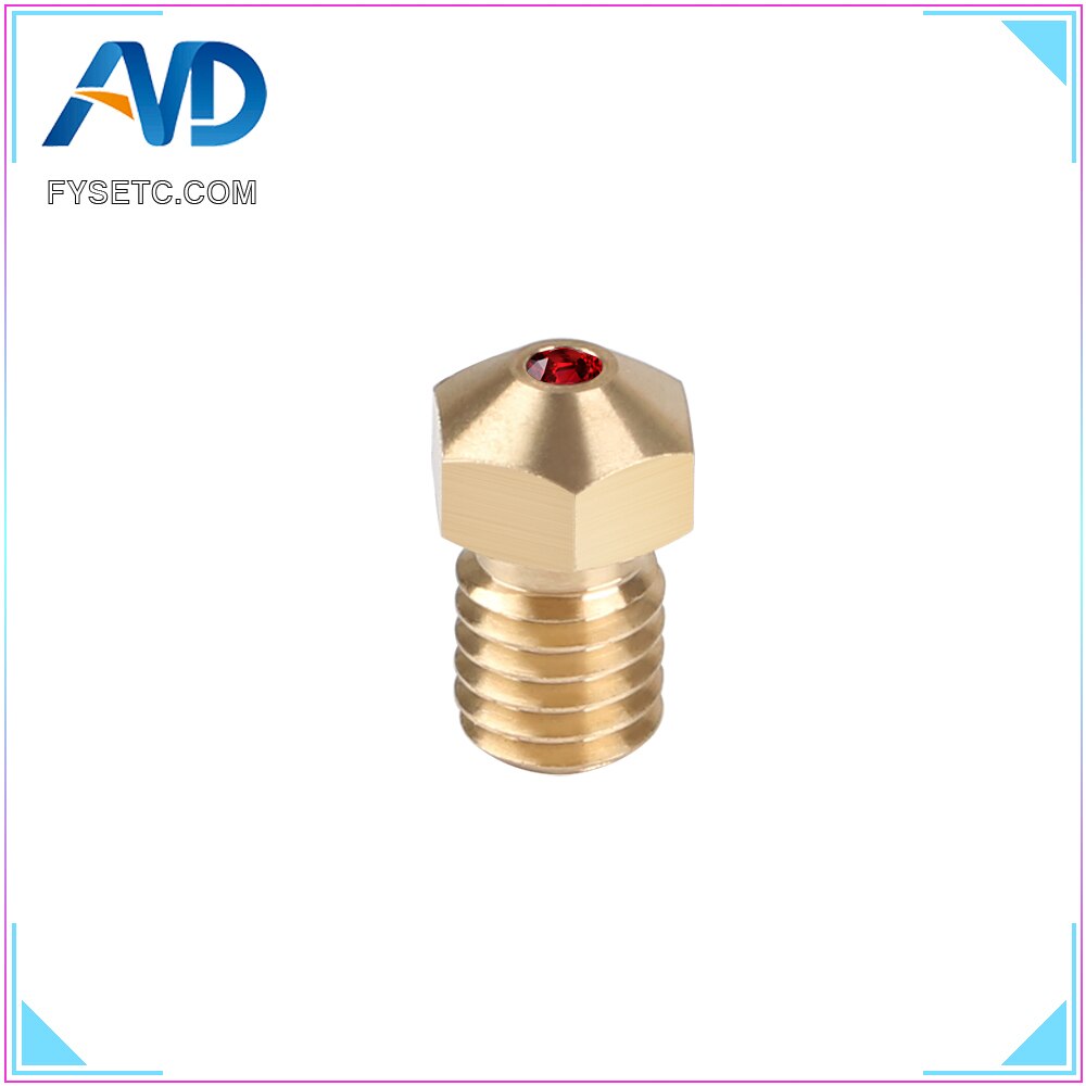 High Temperature E3D Ruby Nozzle V6 1.75mm Nozzles 0.4mm Compatible PETG ABS PET PEEK NYLON Ruby Nozzle For PRUSA I3 MK3/LulzBot