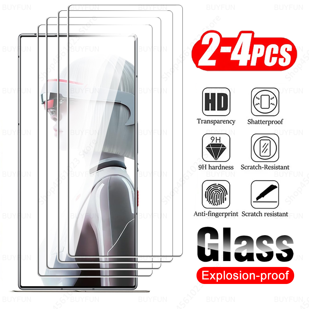 2/4Pcs Glass For ZTE Nubia Red Magic 10 9S Pro Plus Tempered Screen Protector RedMagic 8 8S 9 Pro+ Z50 Z60 Ultra 9Pro 8Pro 10Pro