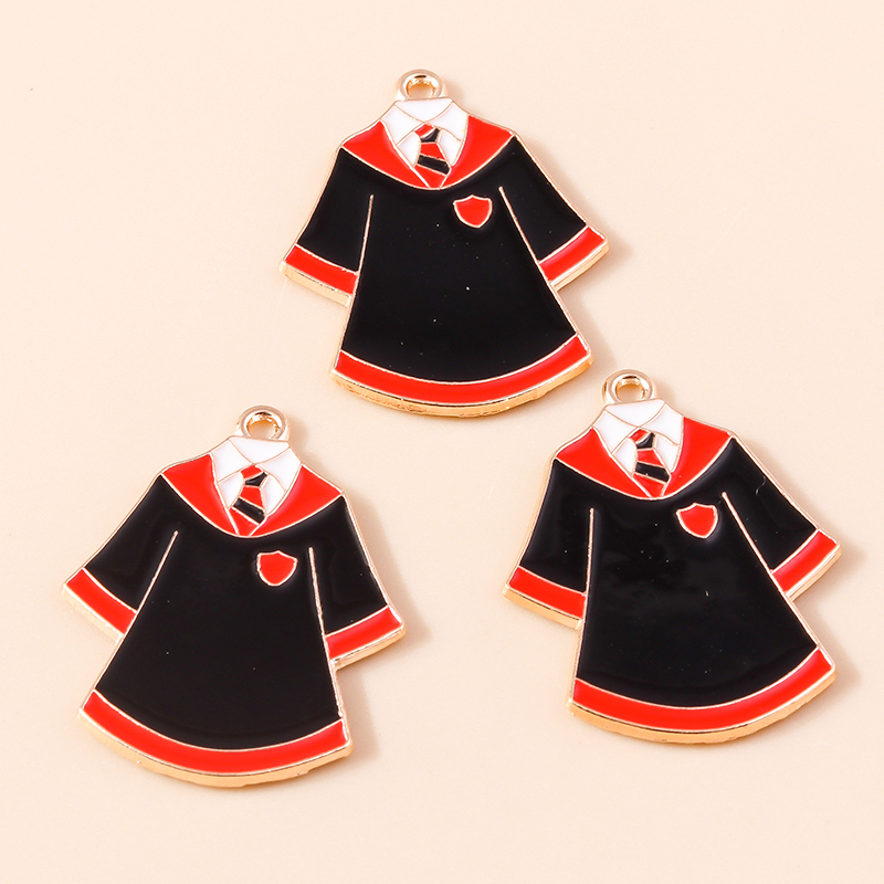 10 Uds. De dijes esmaltados para ceremonia de graduación, profesora, estudiante, mortero, collares, pendientes, accesorios para hacer joyería DIY: PLATEADO