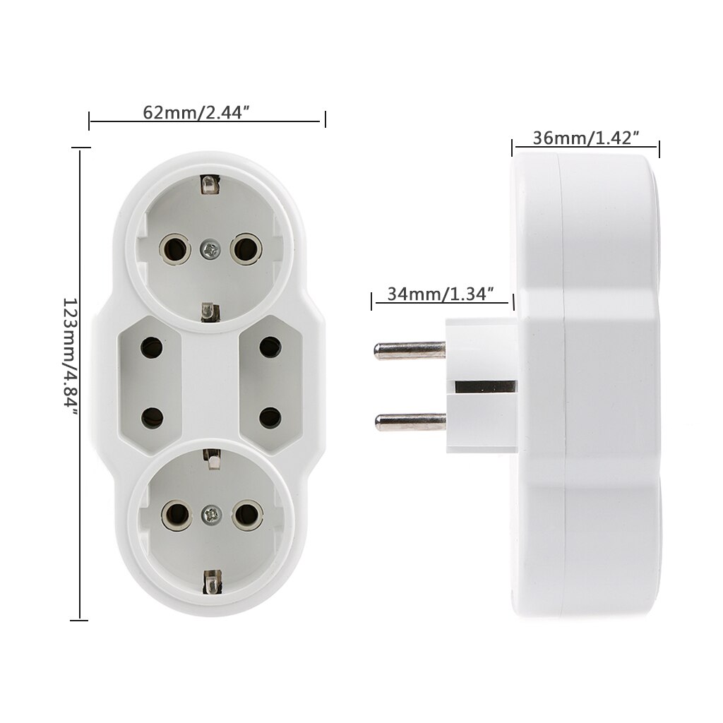 EU Typ Umwandlung Stecker 1 ZU 4 Weg EU Standard Power Adapter Socket Reise Stecker