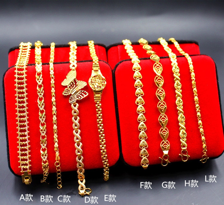 1 Pcs Puur Goud Kleur Armband Voor Vrouwen. 24 K Gp Vrouwen Sieraden Armband, Midden-oosten Beste Huwelijksgeschenken Sieraden Afrikaanse