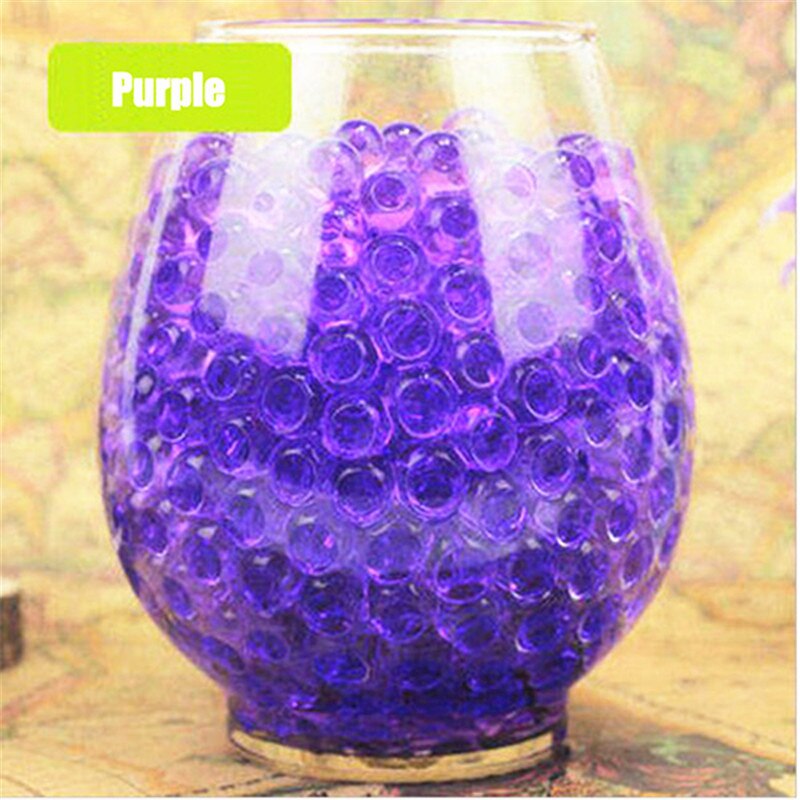 Cuentas de agua de polímero de hidrogel para decoración de boda, bolas de agua para cultivo, decoración con macetas y barro para el hogar, 1000 Uds., 7zSH760: purple