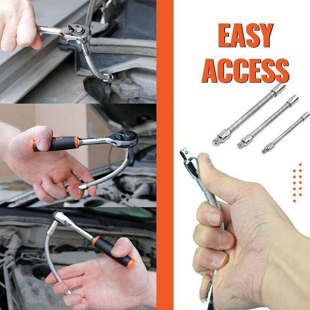 Hex Flexible Shaft Extension Drill Impact Driver Ratchet Screwdriver Bits Extend Rod Socket Ratchet Wrench Bar Adjustment Tools