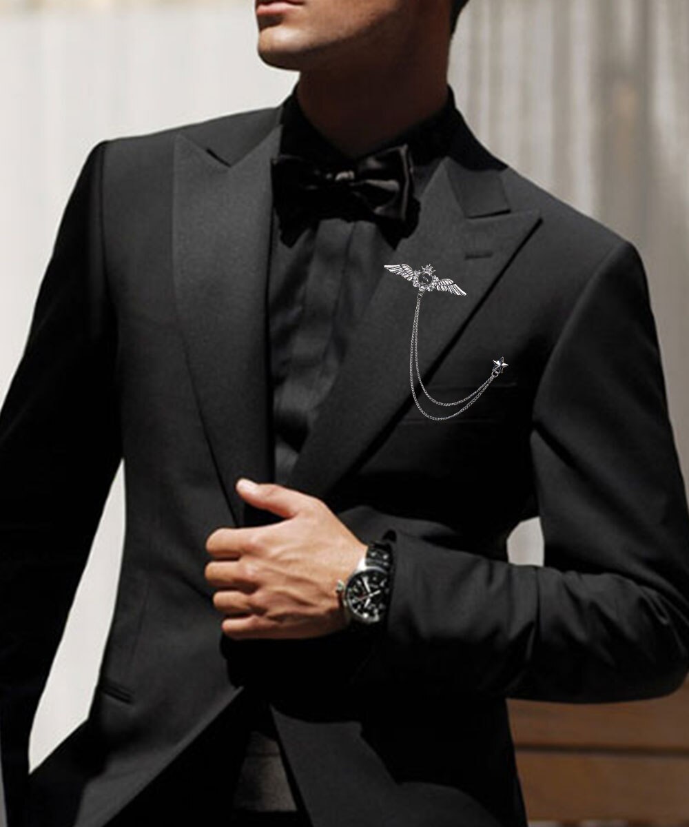 Prämie die Seide Männer Kummerbund Vor-gebunden Fliege Manschettenknöpfe Tasche Platz einstellen Schwarz Einstellbare Hochzeit Rauchen gürtel