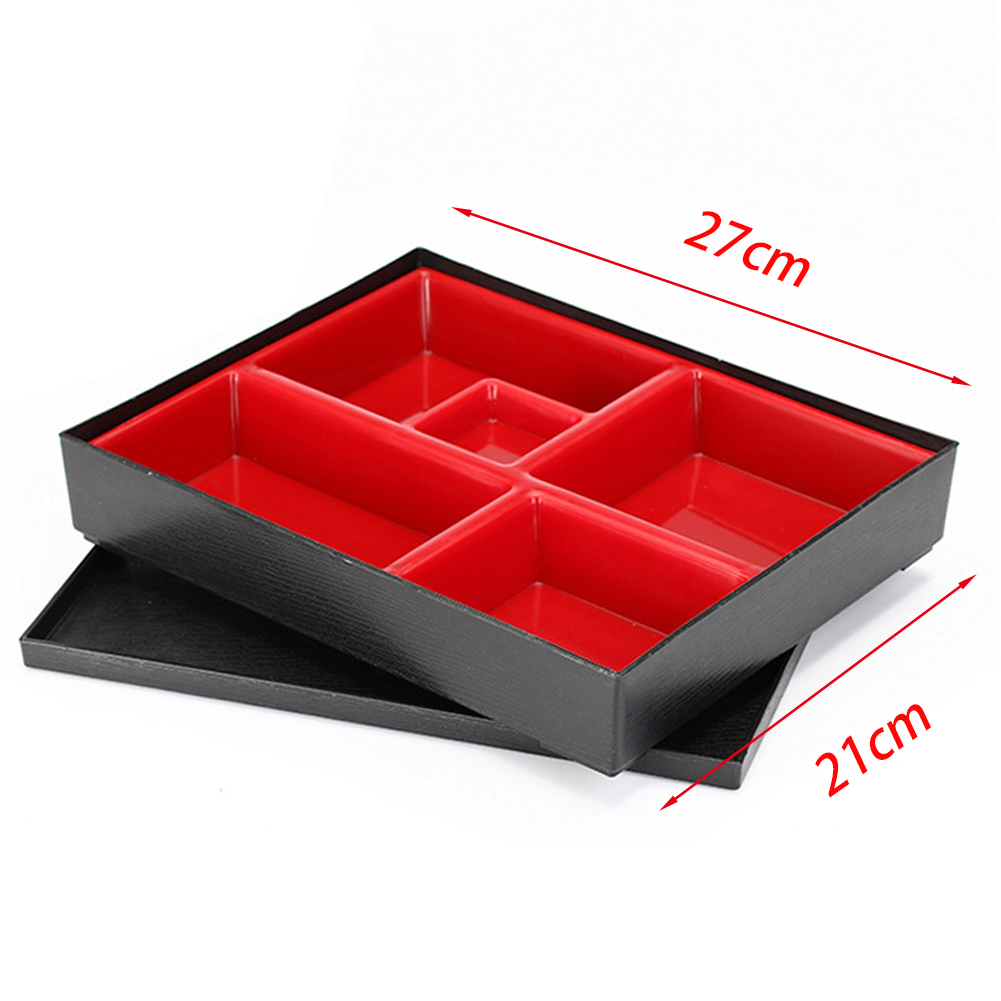 Office Picnic Portable Durable Lunch Box Bento Box ABS School Safe Rice Food Containers 5-section Japanese Style Sushi Catering