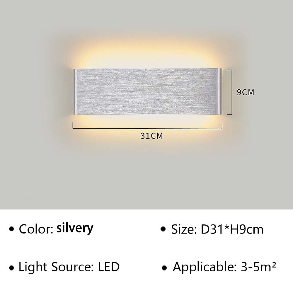 Lámpara de pared LED moderna para mesita de noche, sala de estar, escaleras, pasillo, baño, decoraciones para el hogar, aplique de pared, accesorio de iluminación interior, brillo