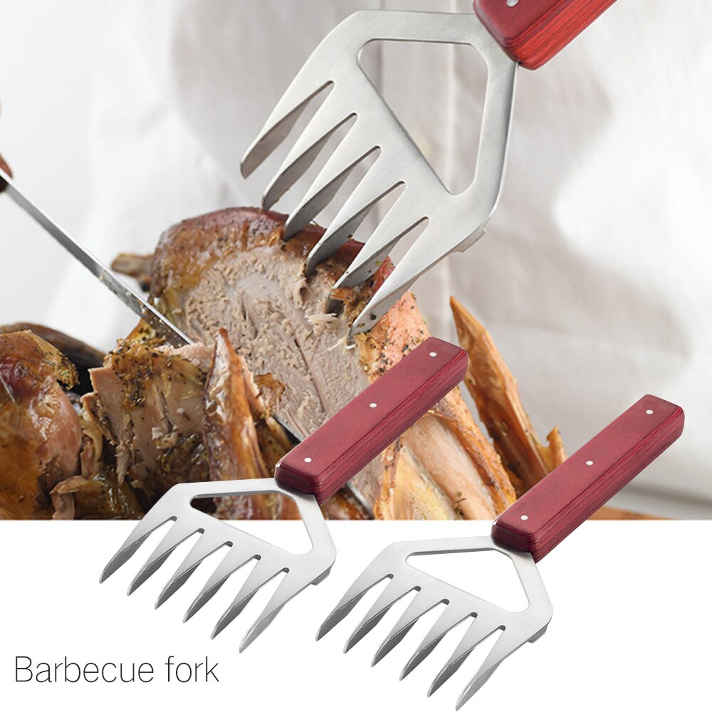 1 par urso garras churrasco garfo puxar shred shredde de porco manual puxar carne shred braçadeira de porco torrefação garfo cozinha ferramentas para churrasco novo