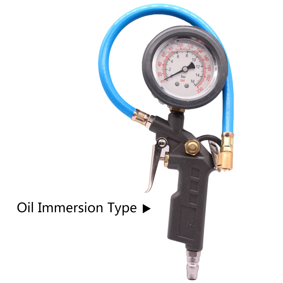 Lufttrykk inflator måler måler tester 0-220 psi 0-16 bar digital dekktrykkmåler dekk dekk manometer