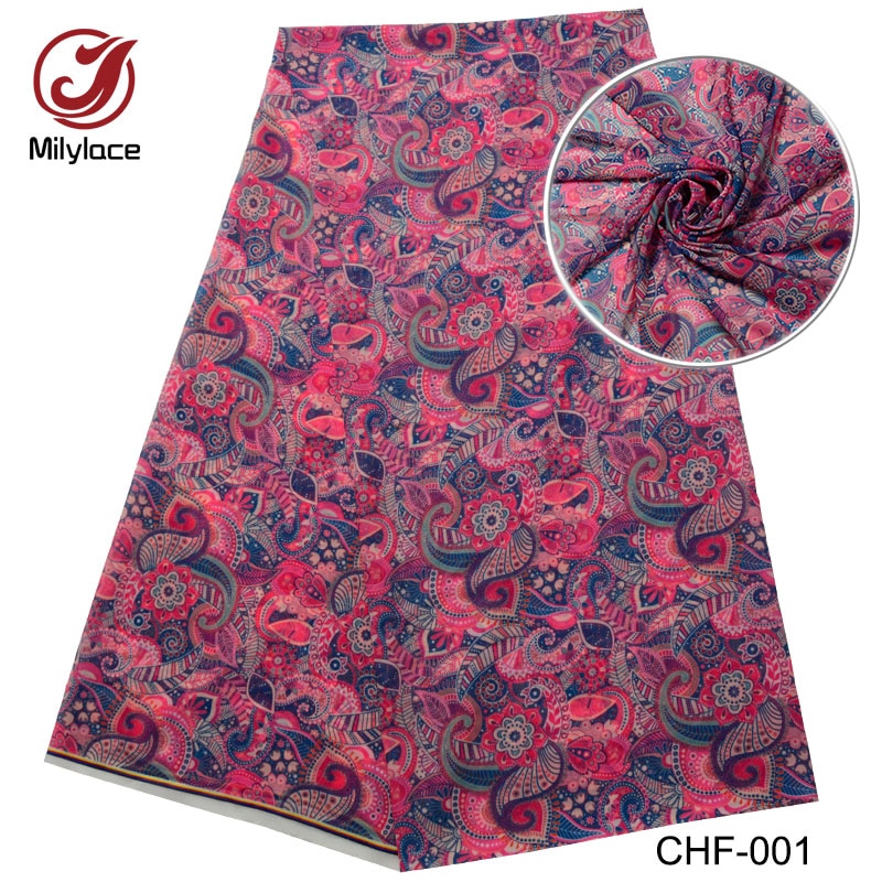 Weich und Atmungsaktiv Gedruckt Chiffon Stoff Nicht transparent Polyester Material Chiffon Stoff Chiffon Textilien 5 Meter Profi Los