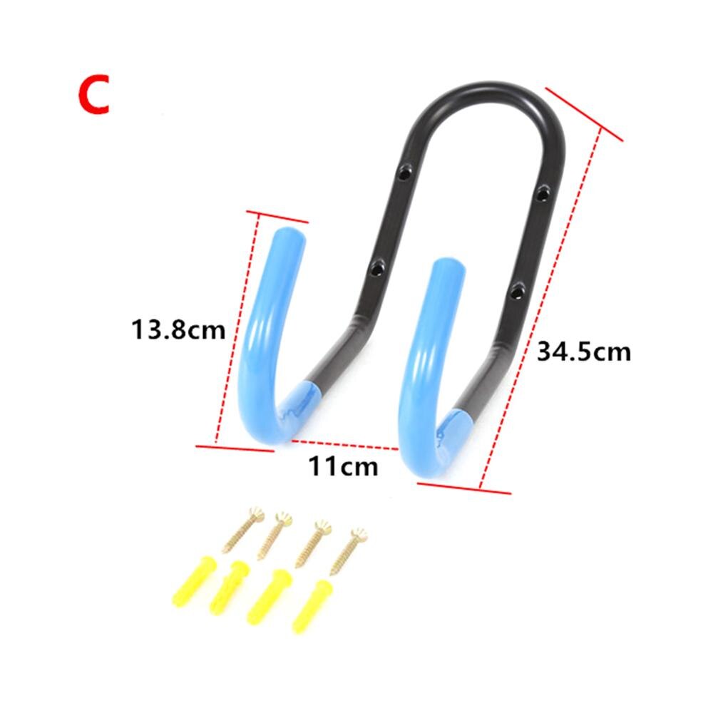 Bicycle Hook Heavy Metal Hook Iron Rack Bicycle Wall-mounted garage Bike Frame Shelf Stand Support Cradle Carrier Trestle Parts: C