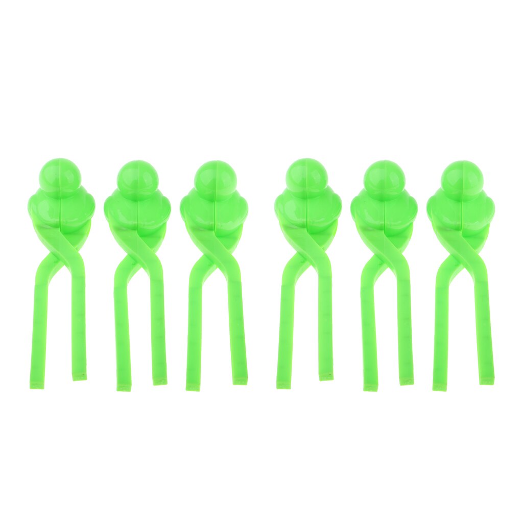 6 X Adorable Duck Shape Snowball Clips Children Snow Fight Game - Green