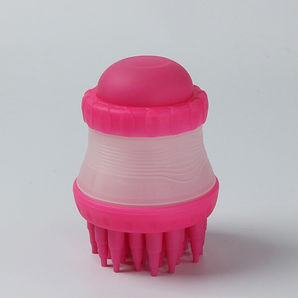 Cepillo de baño y masaje suave para mascotas y perros, cepillo de limpieza para mascotas, dispensador de champú, cepillo de silicona, cepillo de cerdas, dispositivo de limpieza de mascotas, baño Wahser: Rose