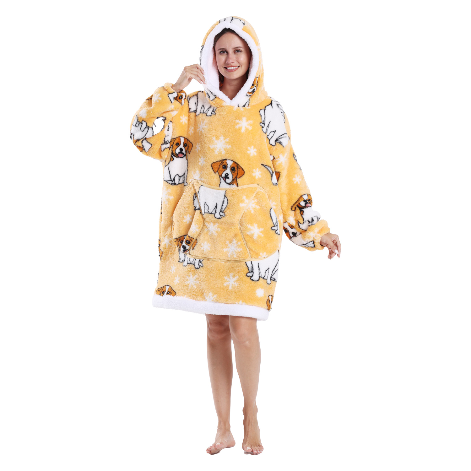 Winter Warm Fleece Fluffy Fuzzy Blanket Hoodie Thick Wearable Blanket Hooded Blanket for Adults Men Women Christmas: green