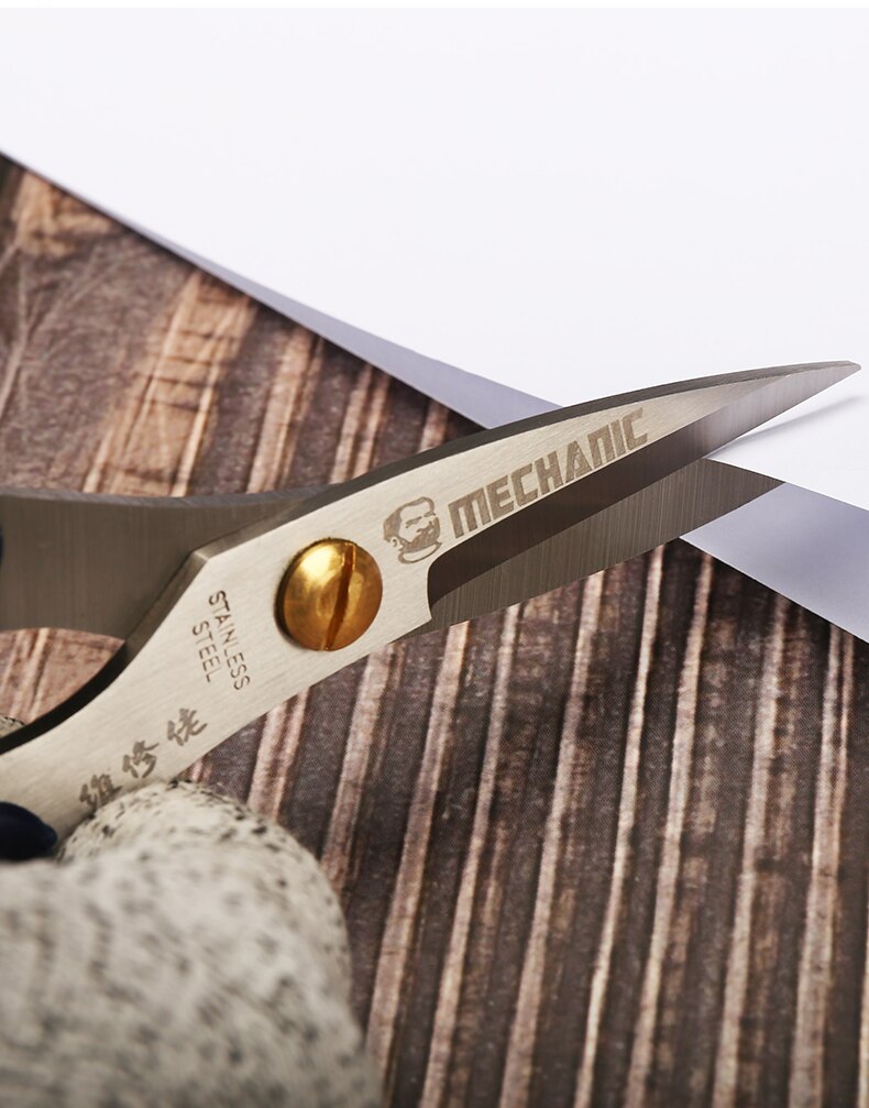 MECHANIC Stainless Steel Office Scissors Large, medium, and small Household use Tailors Scissors Paper Cutter Student