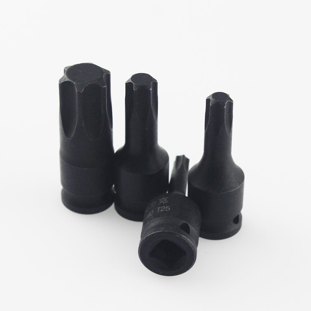 1PC Torx Bit Electric Impact Wrench Air Wrench Adaptor Bit 1/4" Adaptor Drive Socket T20 T25 T30 T40 T45 T50 T55 T60 Hand Tool